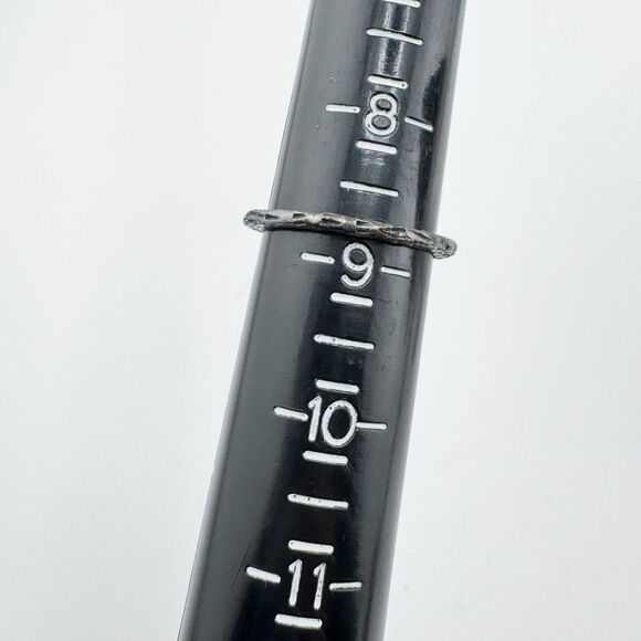 Vintage 925 Sterling Hammered Ring Textured Band Handmade Lou Ann Berkley - Picture 9 of 9